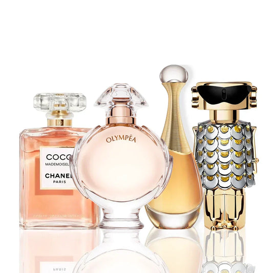Sada 4 Parfémů | Coco Chanel + J'Adore + Olympea + Paco Rabanne Fame 100 ml