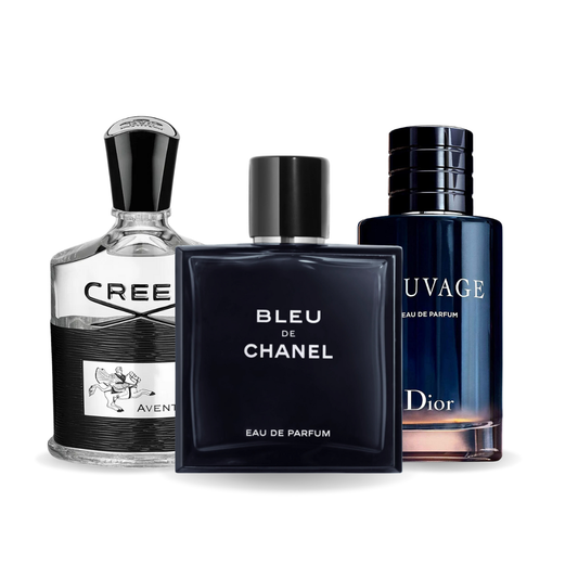 Sada 3 Parfémů | Creed Aventus, Bleu de Chanel, Dior Sauvage 100 ml