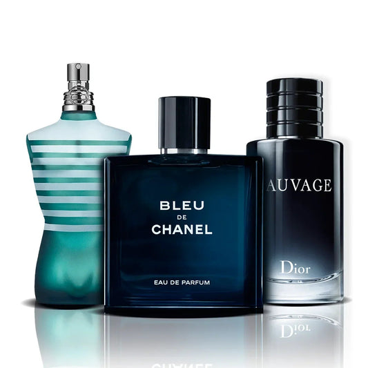 Sada 3 Parfémů | Le Male, Bleu de Chanel i Sauvage (100 ml)